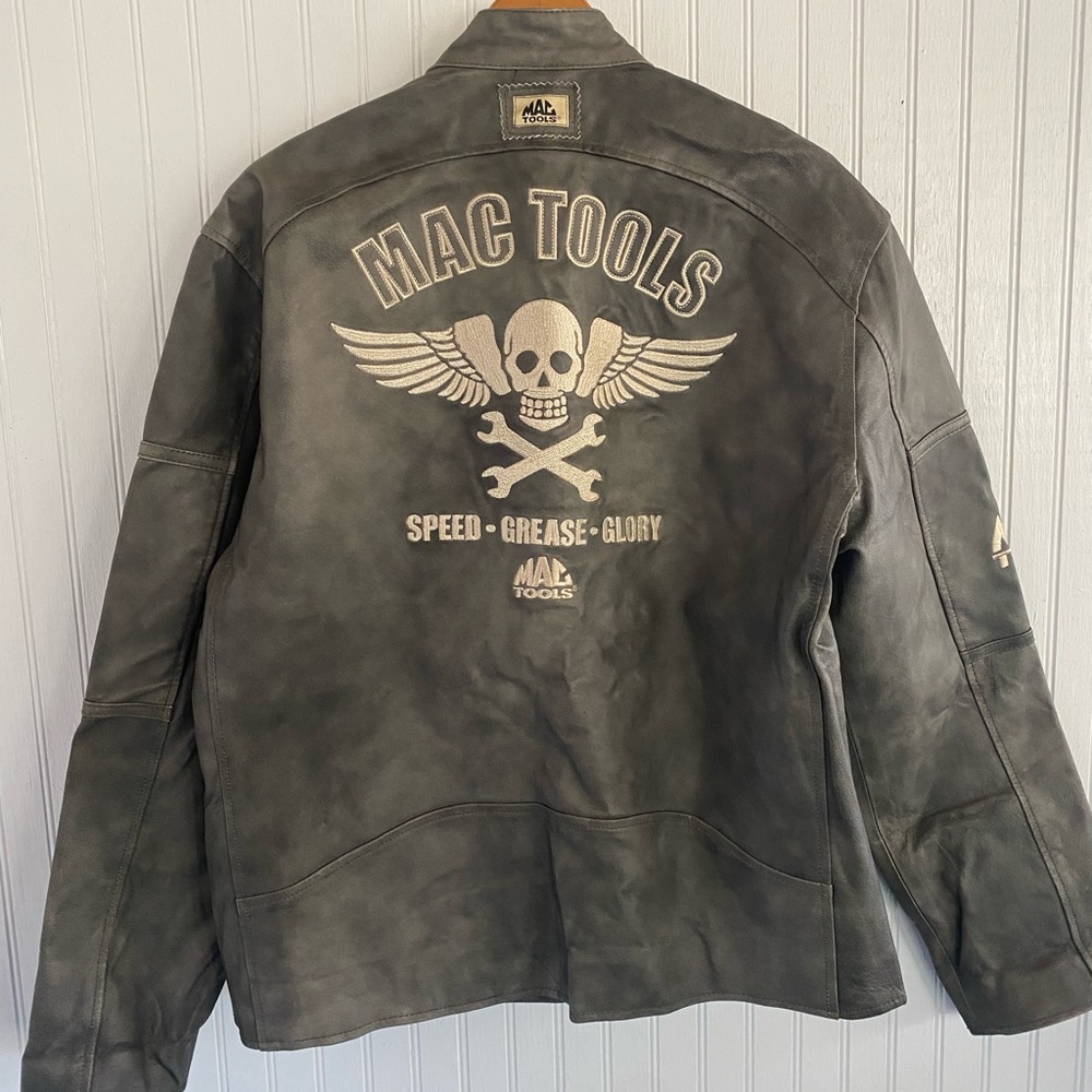 Gray Soft Leather Men’s Riding Jacket.